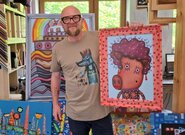 V ateliéru frontmana Poletíme? Rudolfa Brančovského to hýří barvami